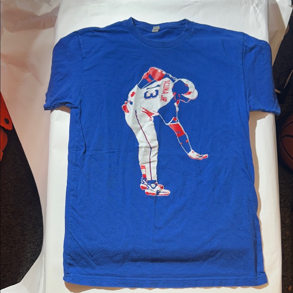 Atlanta Braves - Ronald Acuña Jr “Too Small” Blue Graphic Tee